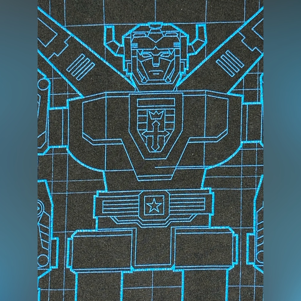Black T-Shirt w/Blue Robot - L - VOLTRON FLOPHOUSE LOOTCRATE exclusive XL